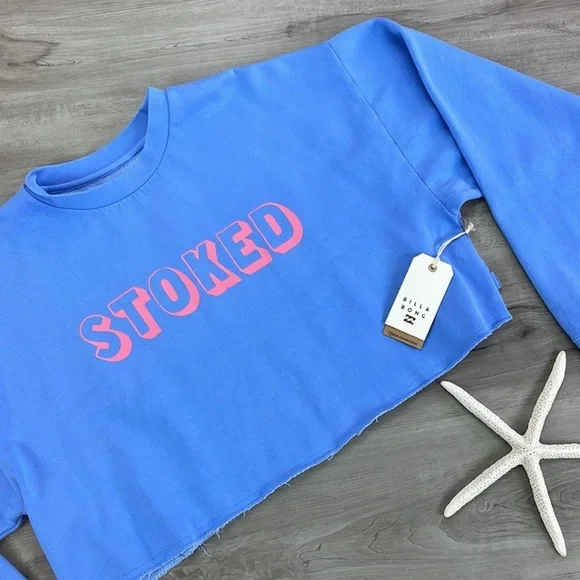 🔆BILLABONG🔆 HEY GDAY CROPPED CREW SWEATSHIRT - Picture 9 of 12